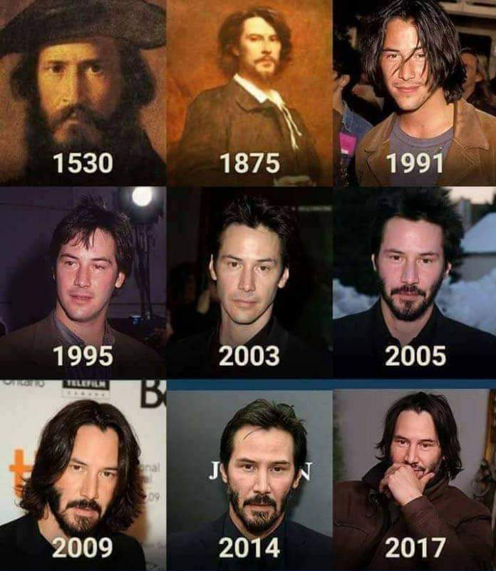 Keanu Reeves doesn't age